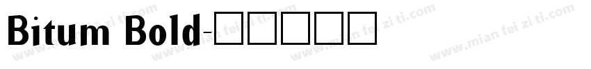 Bitum Bold字体转换